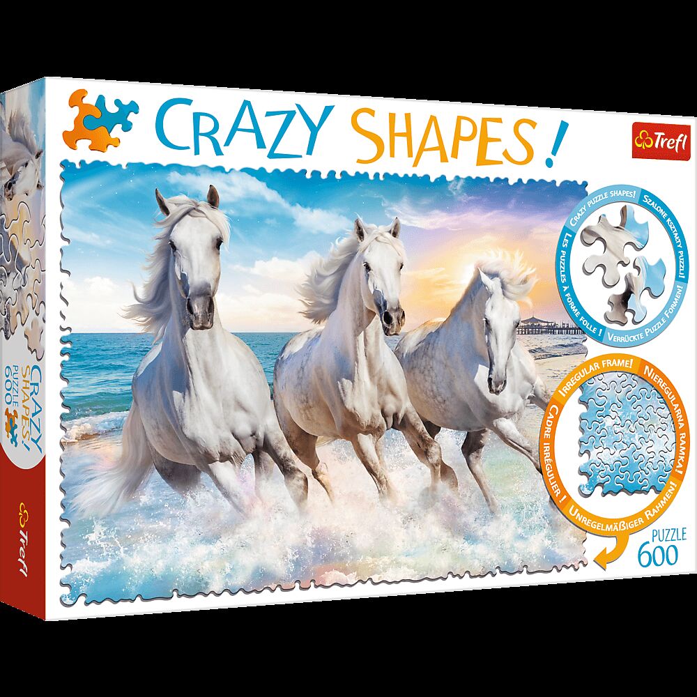 Puzzle 600 Crazy Shapes Galop wśród fal 11111