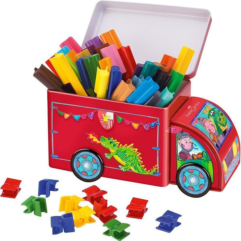 Flamastry connector faber-castell  33 sztuki samochód