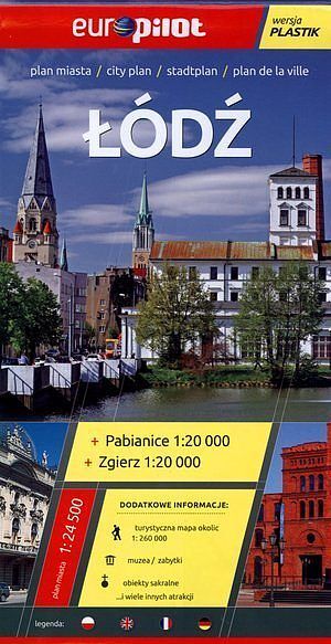 Łódź. Foliowany plan miasta w skali 1:24 500