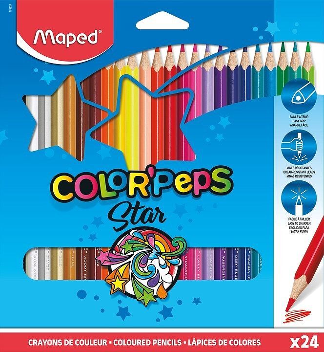 Kredki Colorpeps trójkątne 24 sztuki