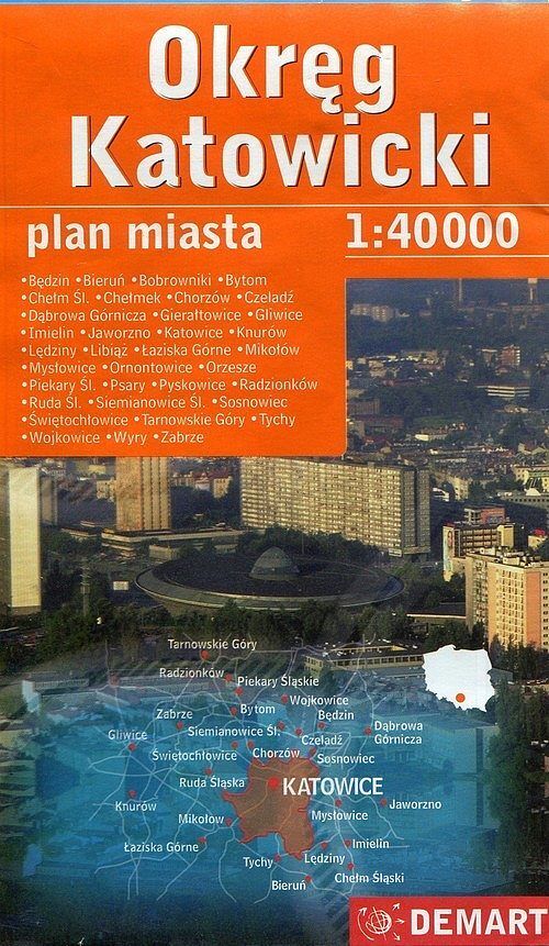 Okręg Katowicki. Plan miasta w skali 1:40 000