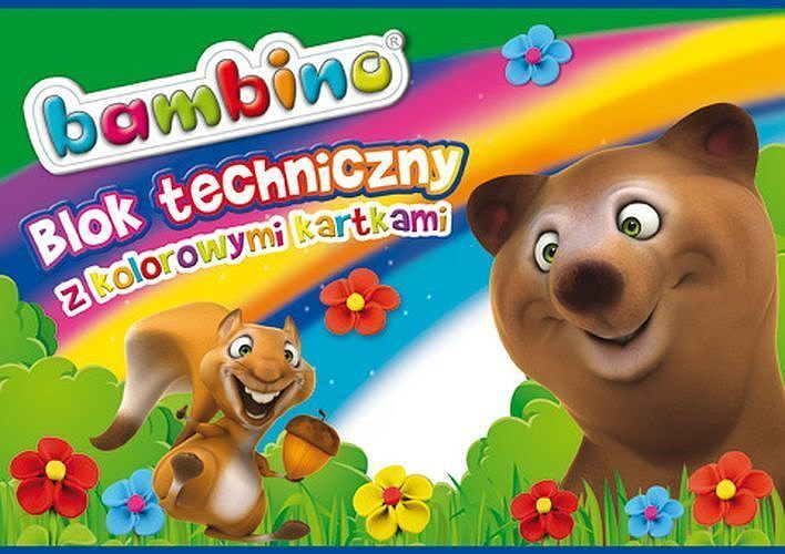 Blok techniczny a4 kolorowy bambio