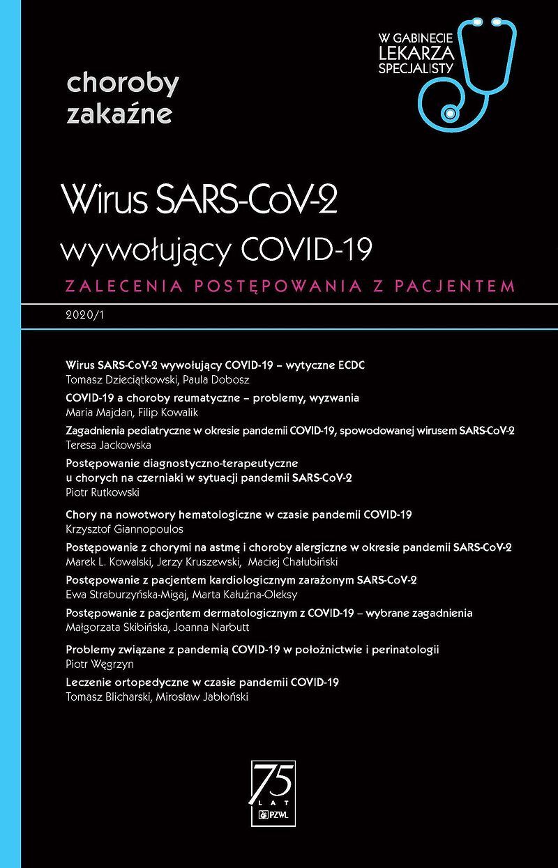 Wirus SARS-CoV-2, wywołujący COVID-19. W gabinecie lekarza specjalisty.
