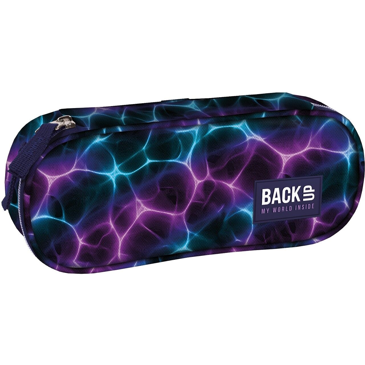 Piórnik owalny Backup Fale Neonowe PB8A22