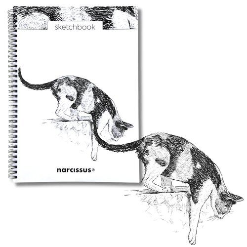Szkicownik A4 na spirali Kot 50k z perforacją 120 gsm Narcissus
