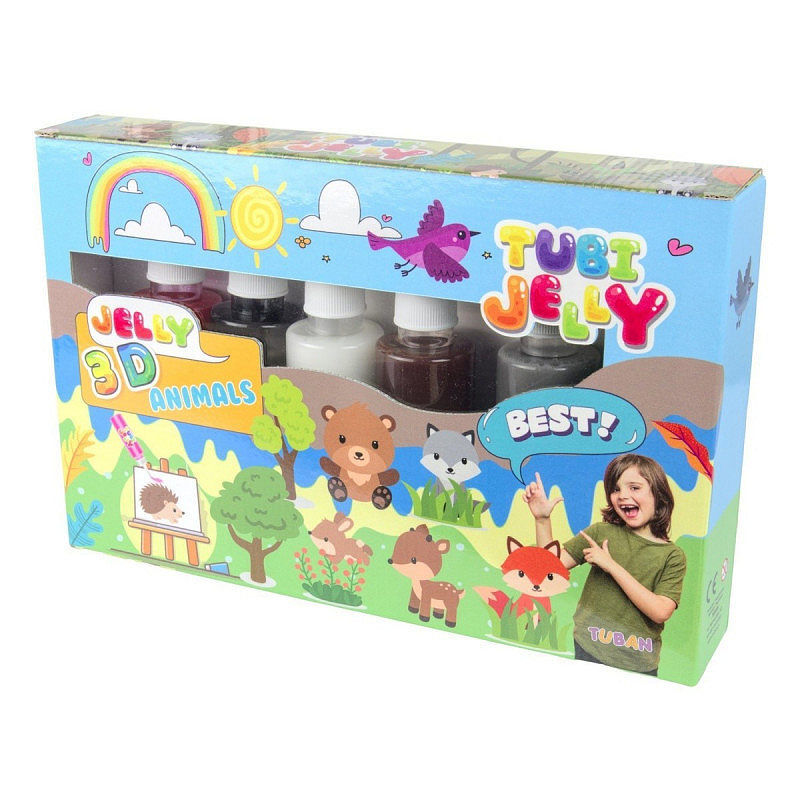 Zestaw tubi jelly zwierzątka 6 kolorów