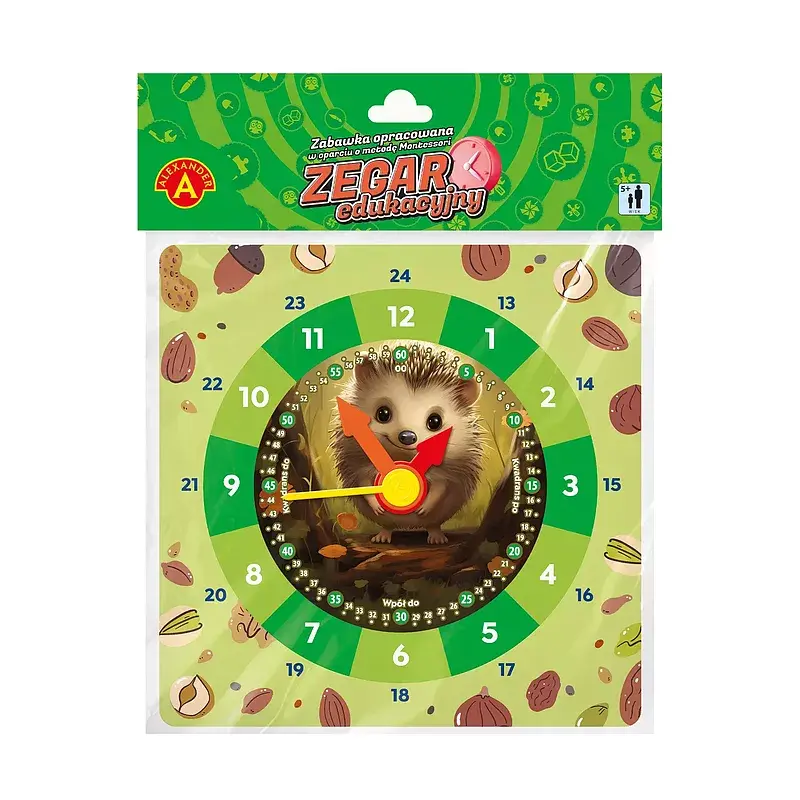 Zegar edukacyjny  jeż
