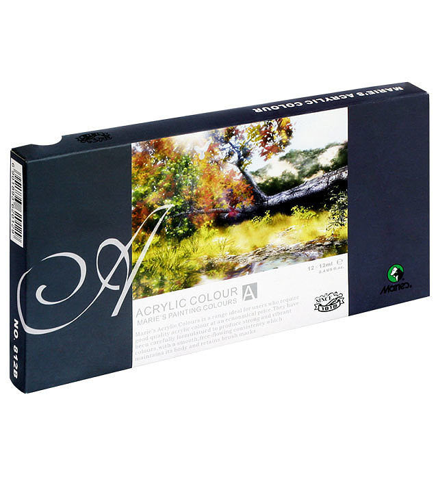 Farby akrylowe maries 12 kolorów  12 ml