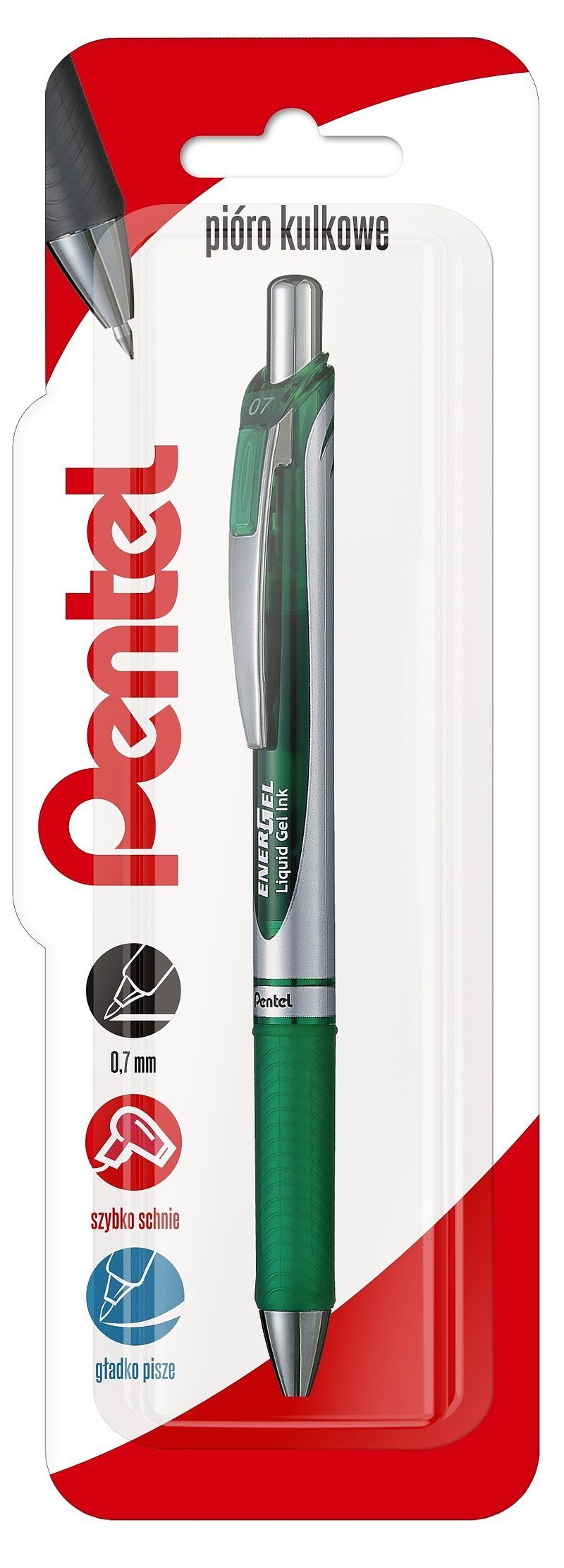 Pióro kulkowe 0,7 mm energel bl77 zielone 1 szt