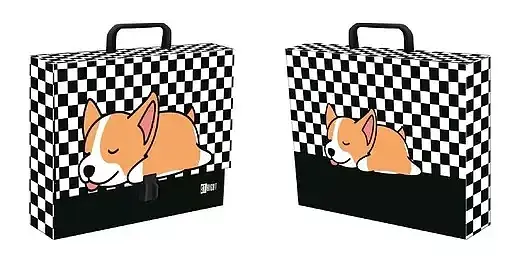 Teczka a4 z rączką sleepy corgi