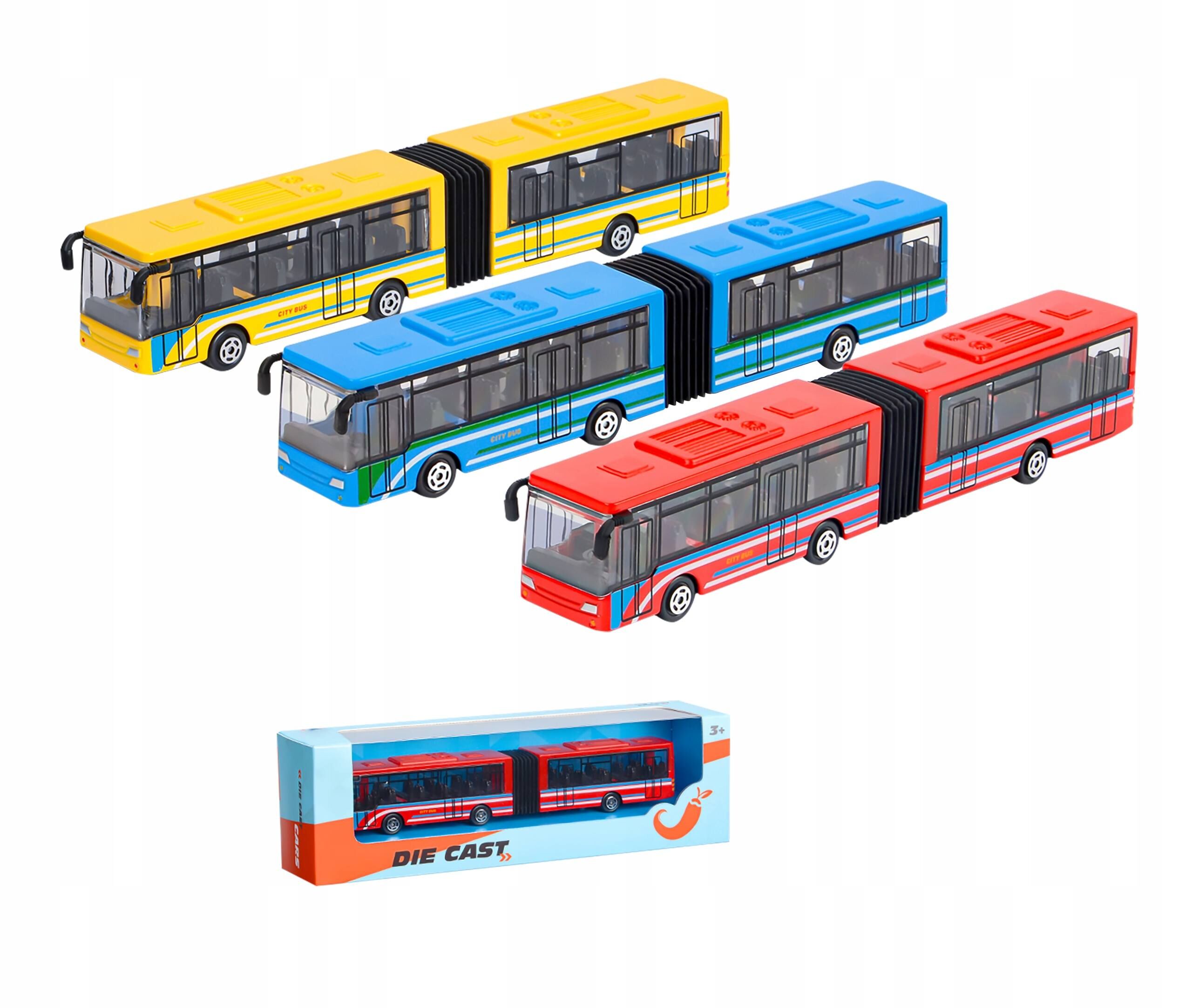 Autobus Miejski metalowy 1szt.mix