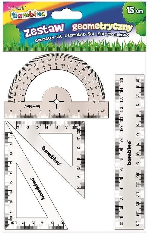 Zestaw geometryczny bambino 4 elementy 15 cm 1 szt. Mix