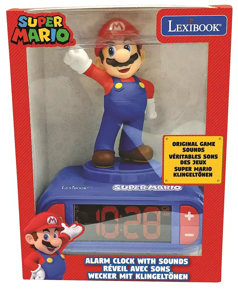 Budzik cyfrowy z lampką nocną super mario i efektami dźwiękowymi rl800ni