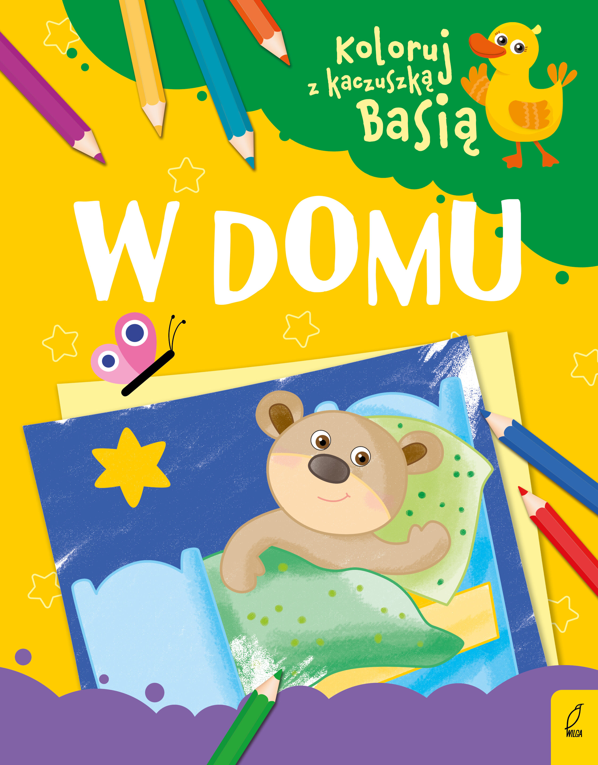 Koloruj z kaczuszką Basią. W domu