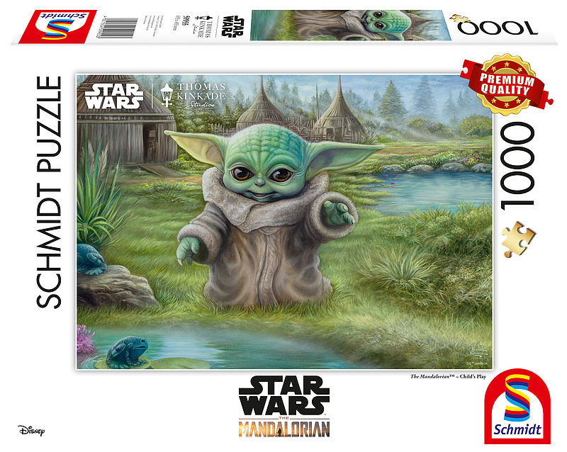 Puzzle 1000 pq star wars the mandalorian baby yoda t. Kinkade 110805