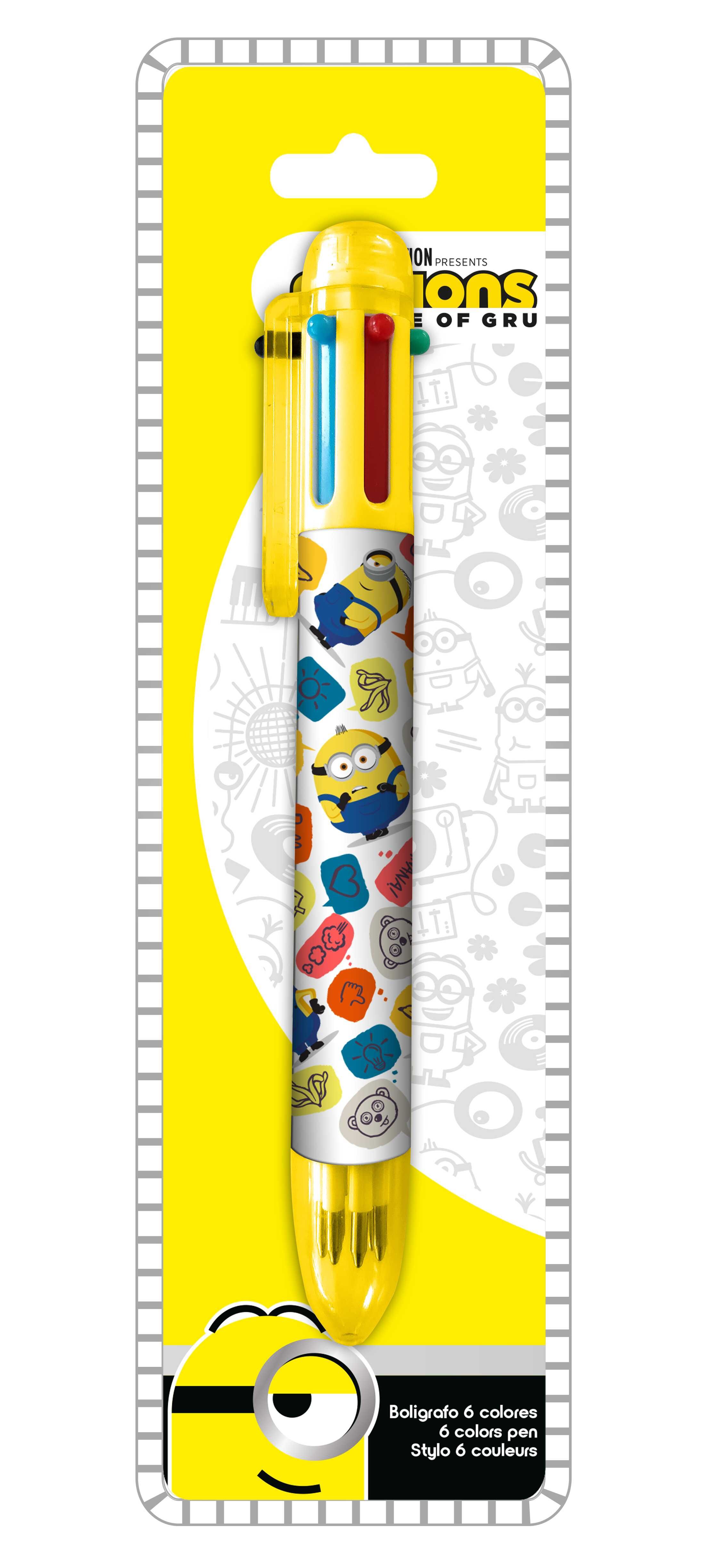 Długopis 6 kolorów Minionki mix MS10016