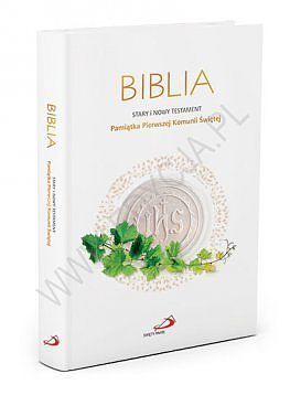 Biblia stary i nowy testament pamiątka pierwszej komunii świętej