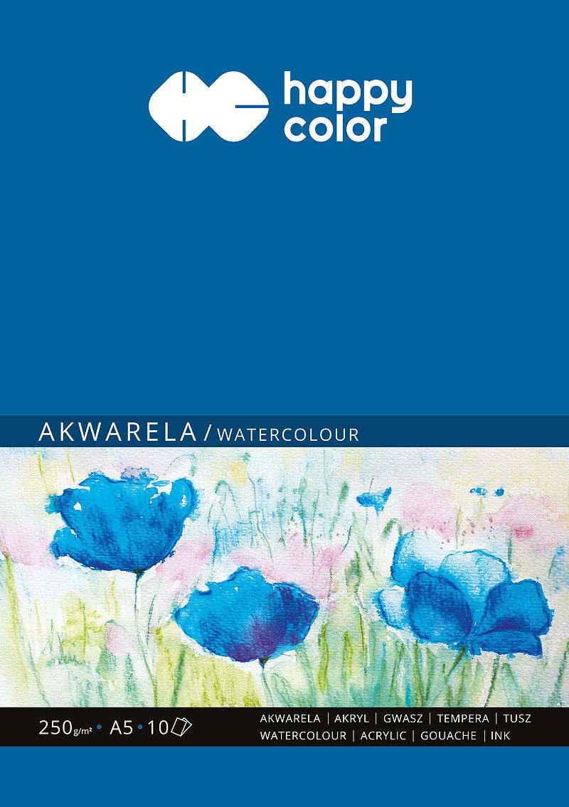 Blok happy color akwarelowy art a5 10 arkuszy 250g