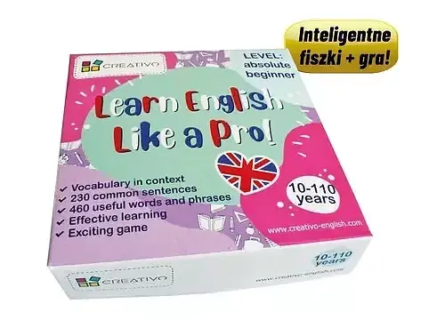 Learn English Like a Pro Inteligentne fiszki + gra (poziom Absolute Beginner)