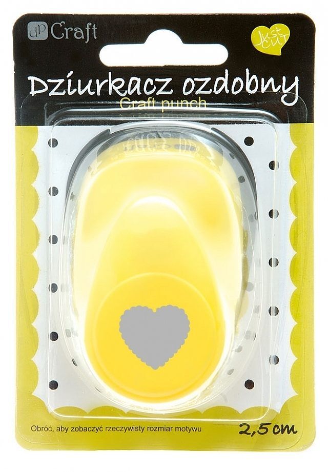 Dziurkacz ozdobny serce falbanka 2,5cm mix