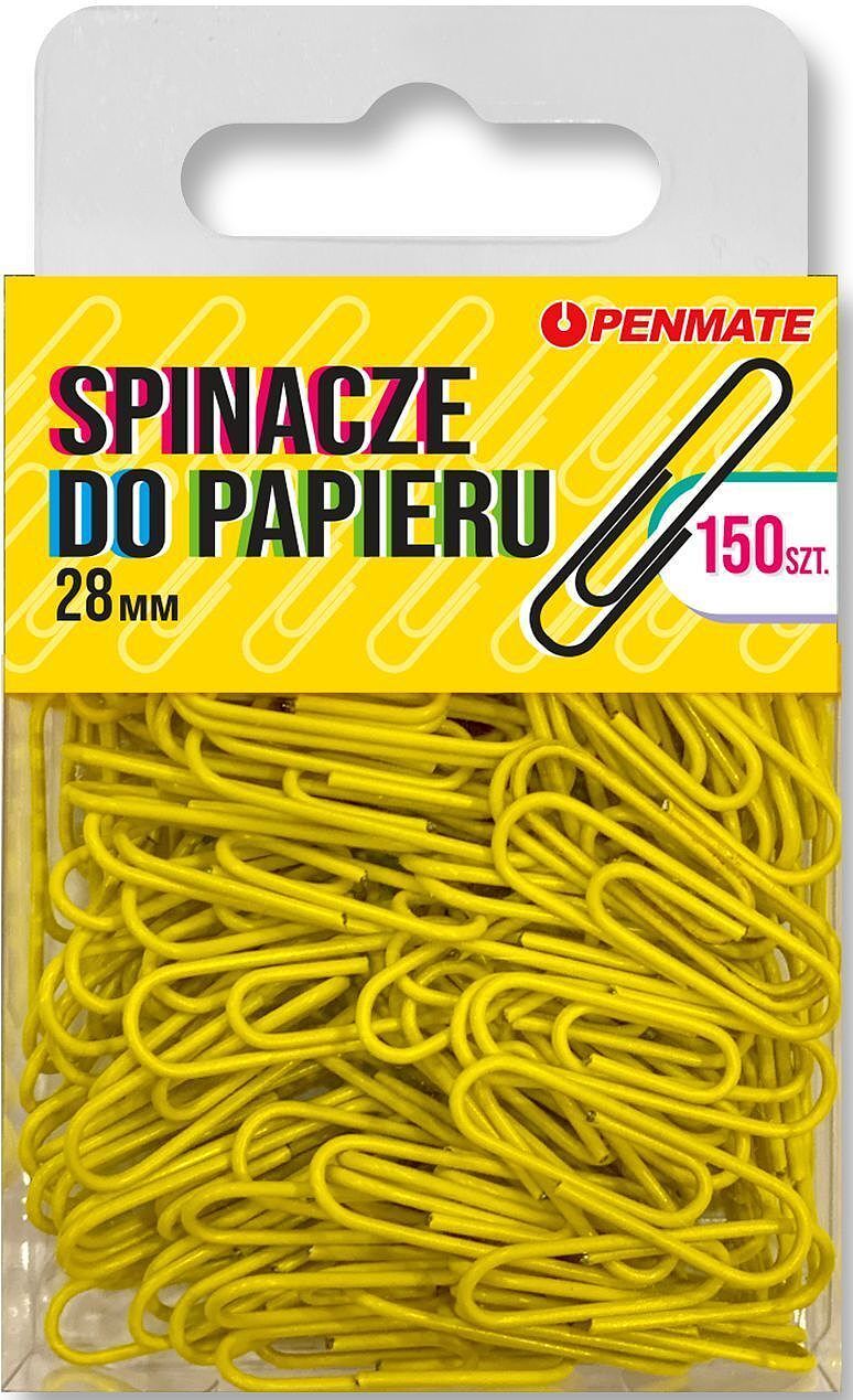 Spinacze do papieru penmate żólte 28 mm tt8316