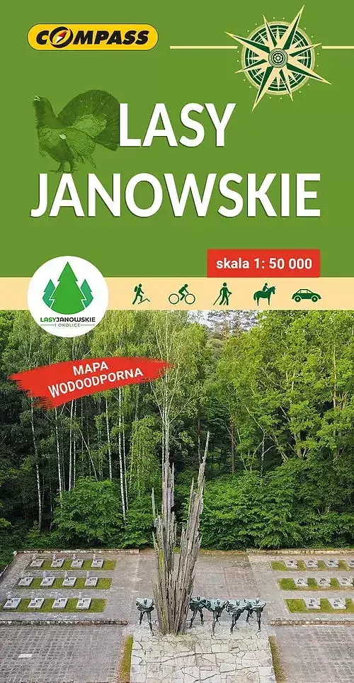 Lasy Janowskie. Mapa turystyczna w skali 1:50 000