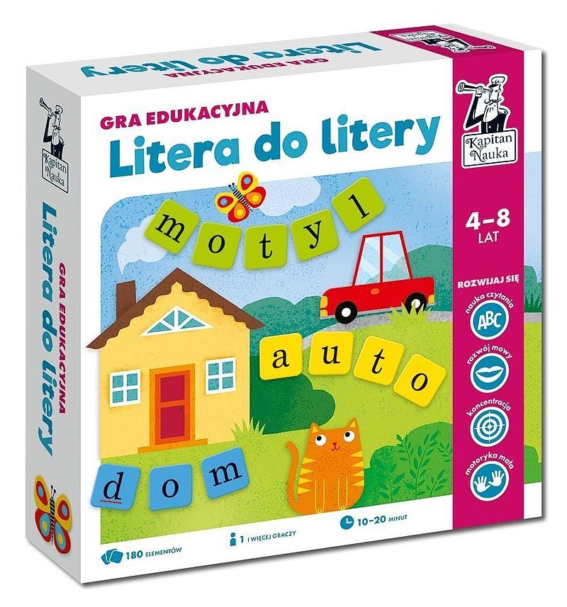 Litera do litery. Gra edukacyjna. Kapitan Nauka
