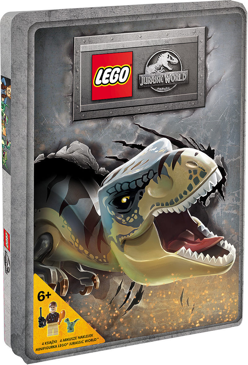 Lego jurassic world zestaw książek z klockami legoz tin-6201
