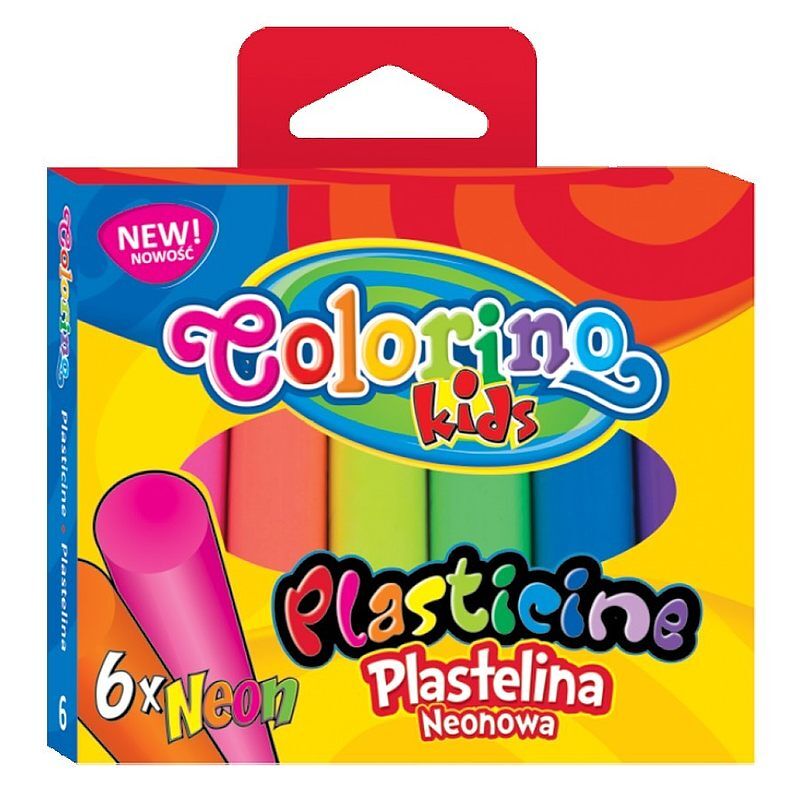 Plastelina colorino kids neon 6 kolorów