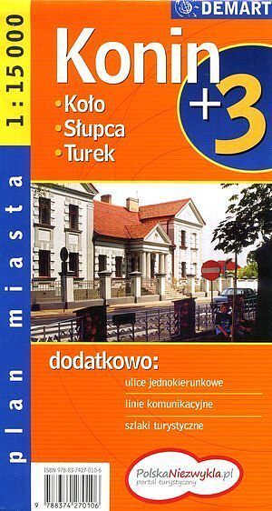 Konin +3. Plan miasta w skali 1:15 000