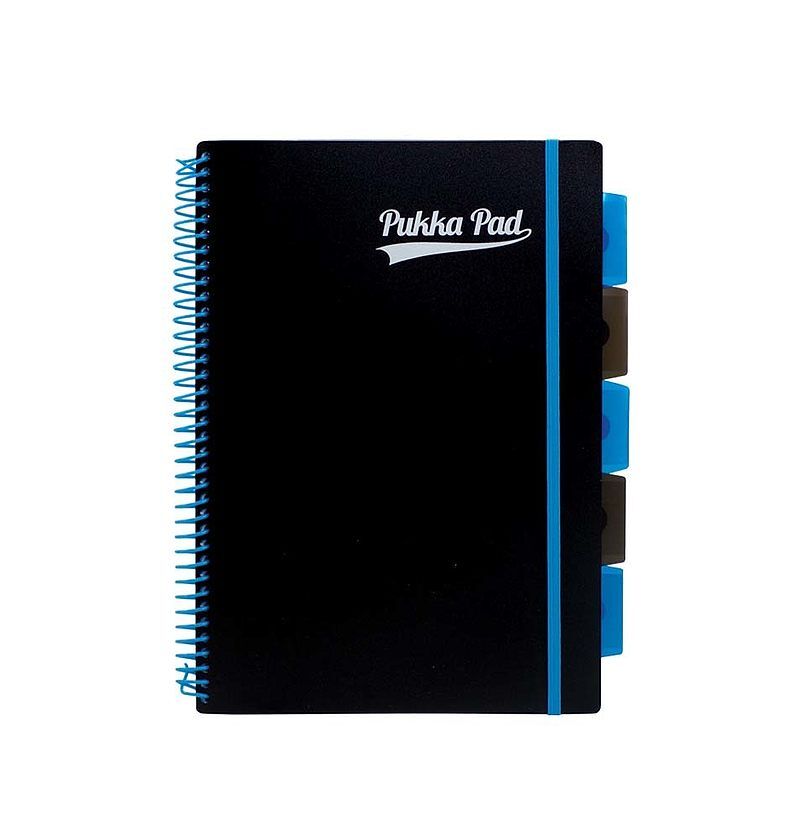 Kołozeszyt pukka neon a4 project book niebiski, kratka