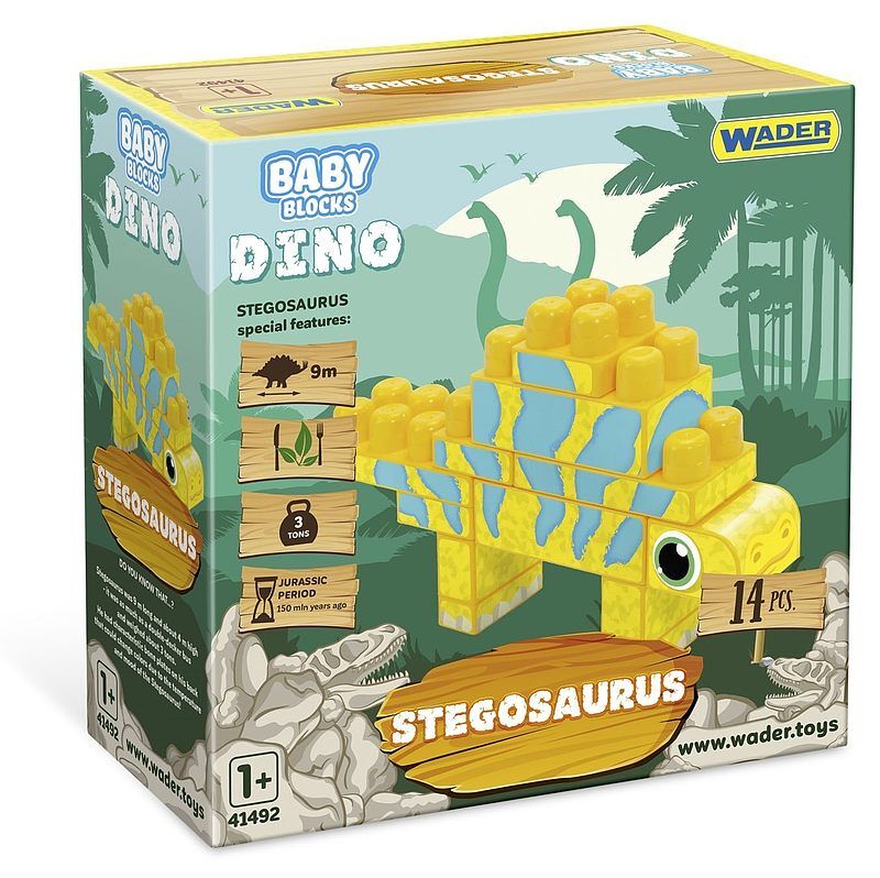 Klocki dino baby blocks stegosaur 41495