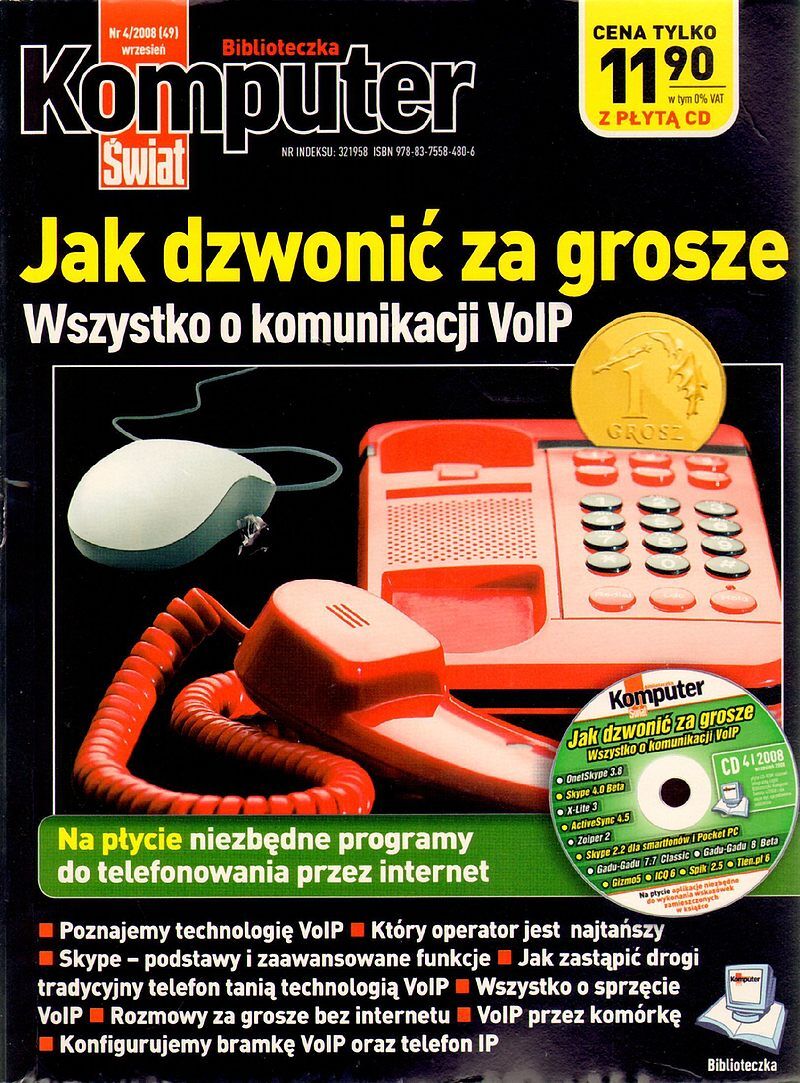 Komputer Świat 4/2008. Jak dzwonić za grosze. Wszystko o komunikacji VoIP