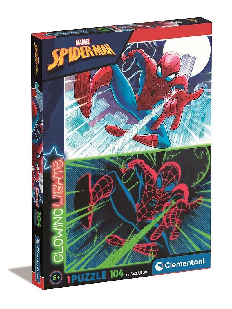 Puzzle glowing 104 spiderman 27555