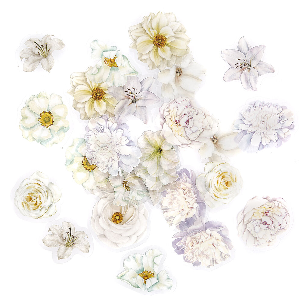 Naklejki Pet Kwiaty Moonlight White 30 szt.