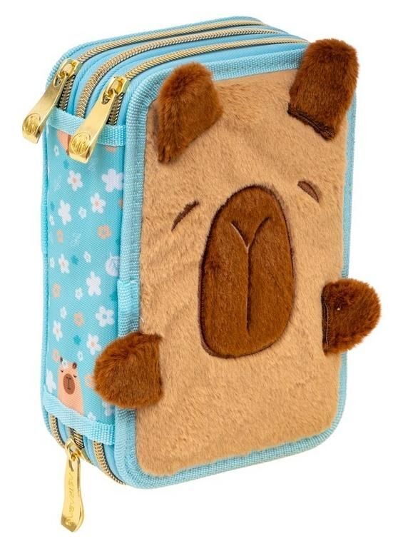 Piórnik JUMBO potrójny z wyposażeniem ASTRABAG FLUFFY CAPY, AC31