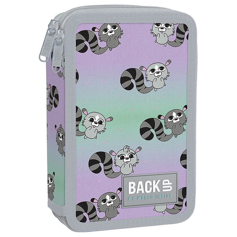 Piórnik 2-komorowy z wyposażeniem backup 5 model dw03 lemury