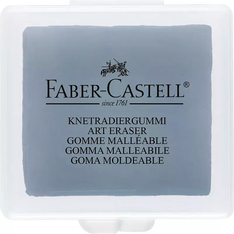 Gumka artystyczna faber-castell  szara w etui plastikowym