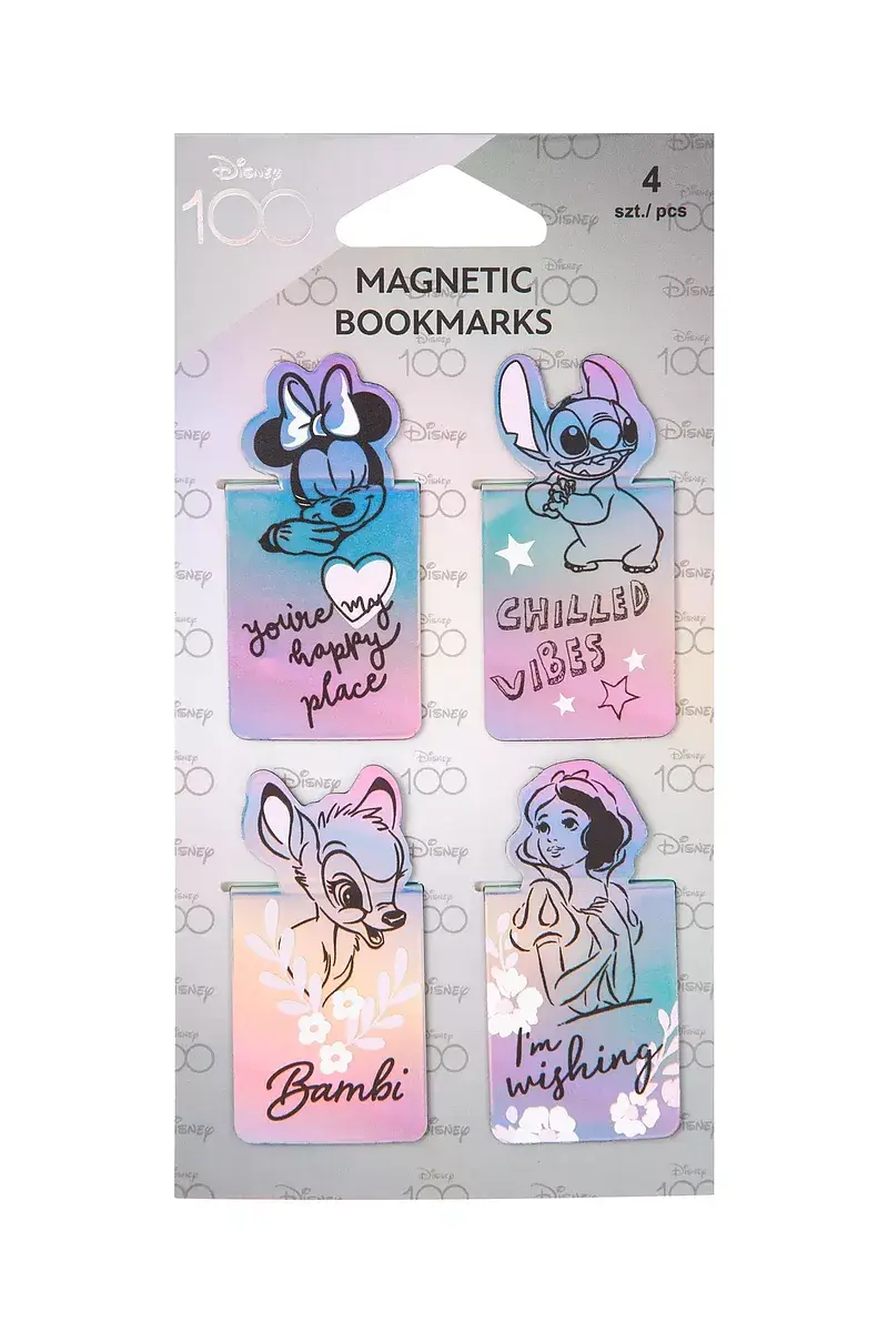 Zakładki magnetyczne 4 sztuki mix disney 100