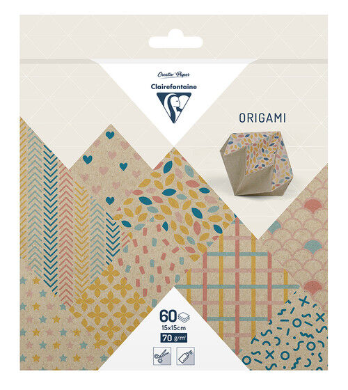 Papier do origami 15x15 cm 60 arkuszy Krafty color