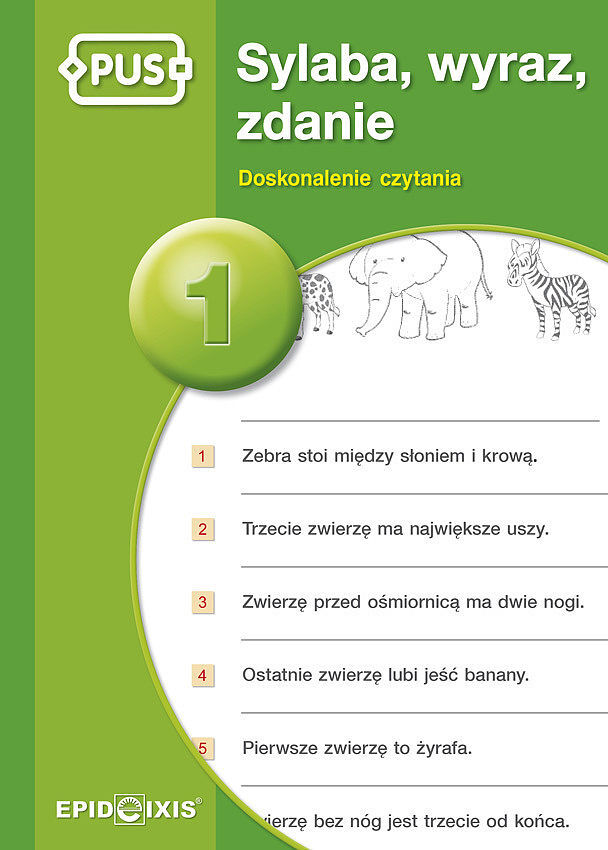 Pus sylaba, wyraz, zdanie 1 doskonalenie czytania