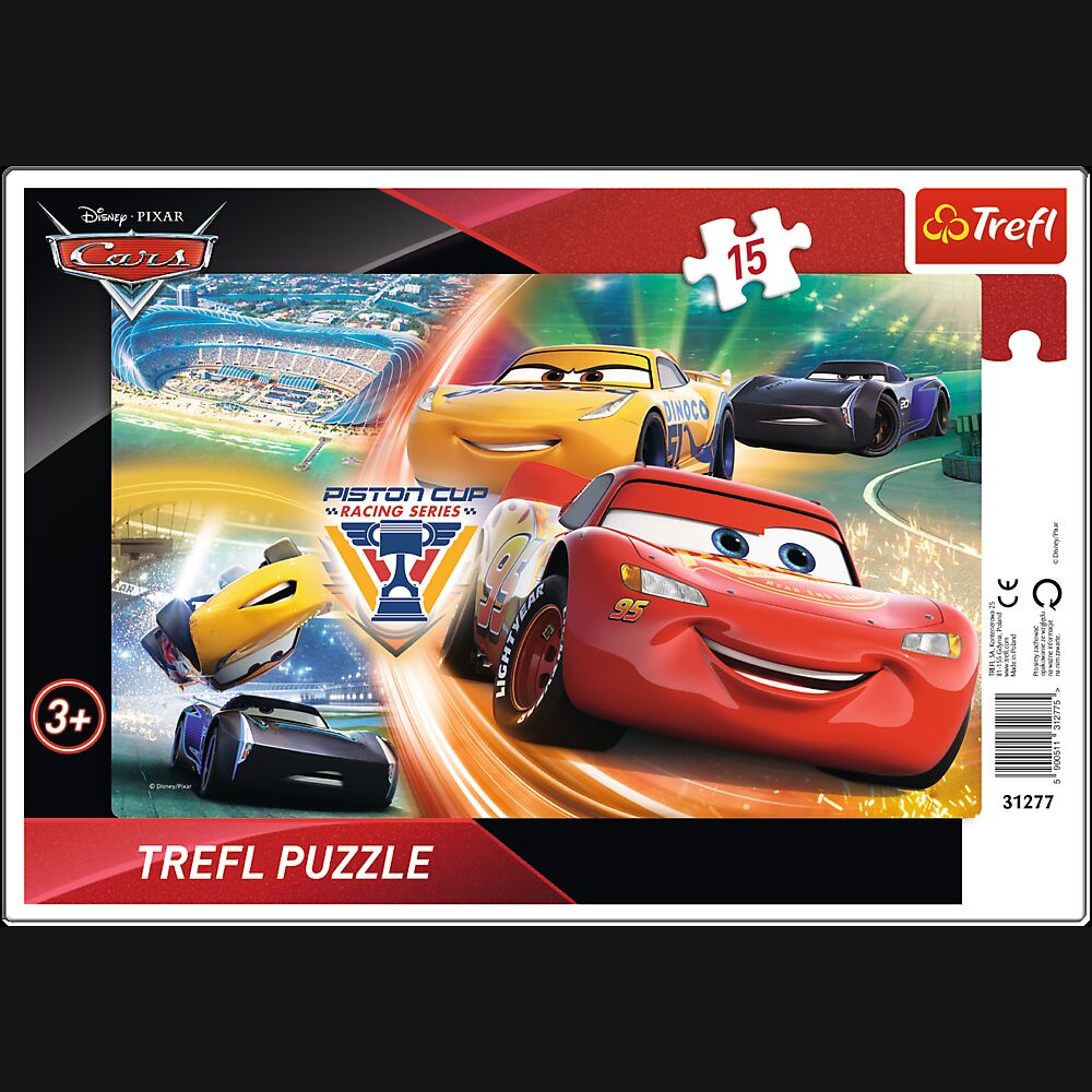 Puzzle 15 ramkowe Walka o zwycięstwo Cars 31277