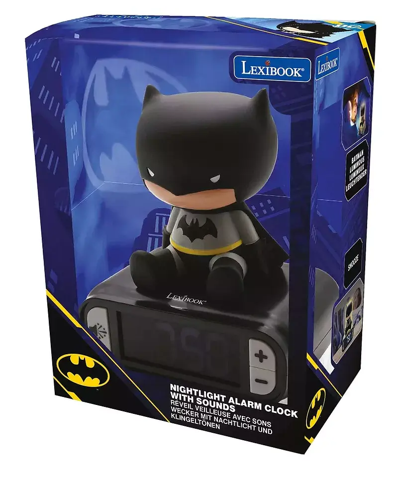 Budzik cyfrowy z lampką nocną batman i efektami dźwiękowymi rl800bat
