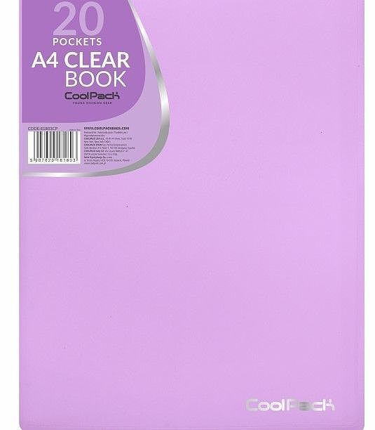 Teczka clear book a4 coolpack pastel 20 koszulek fiolet