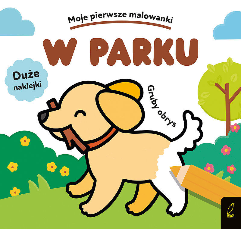 Moje pierwsze malowanki. W parku. Gruby obrys