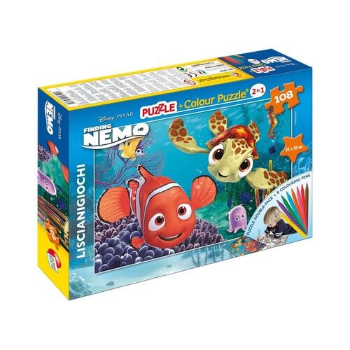 Puzzle Dwustronne 2w1 Nemo + mazaki