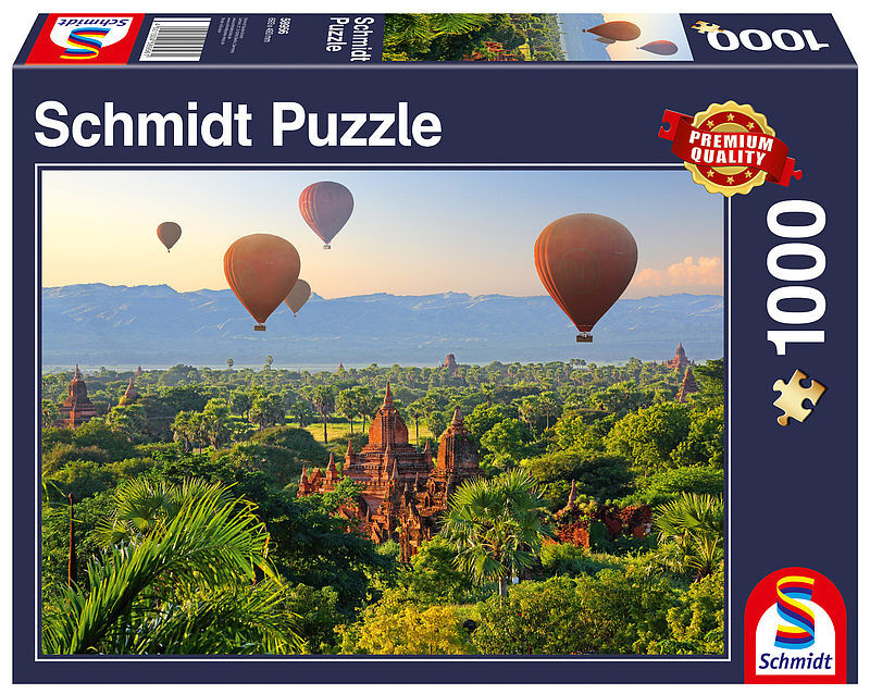 Puzzle 1000 pq balony nad mandalaj mjanma 109423