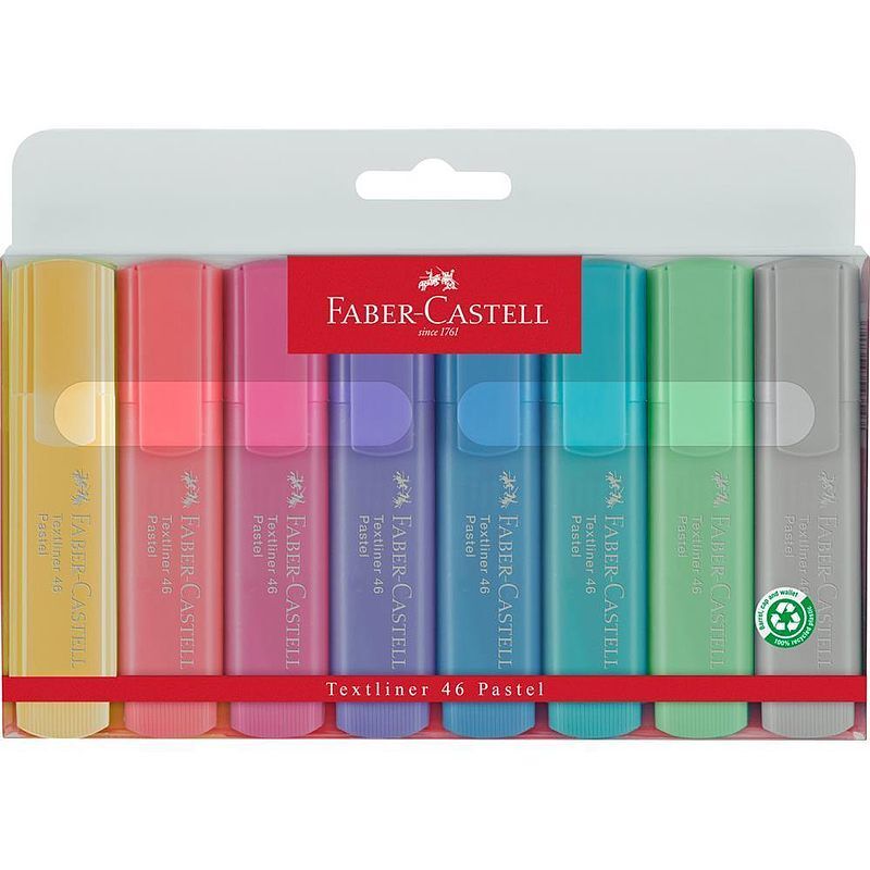 Zakreślacz faber-castell 1546 pastel 8 kolorów