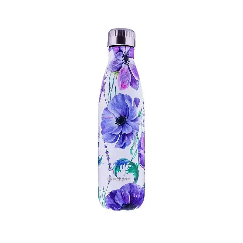 Butelka termiczna wzór kwiatowy chabry 500ml