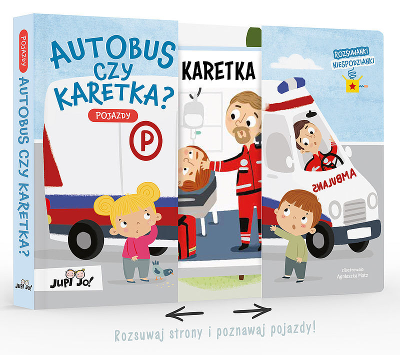 Rozsuwanki-niespodzianki. Autobus czy karetka? Pojazdy